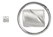 Sterling Silver 2 x 2mm Twisted Crimp Beads (50) 33005