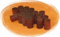N Scale Assorted Wooden Kegs - Unpainted - 2 Large Groups