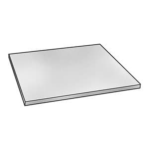 Sheet, HDPE, White, 1/16 In T, 24 x 24 In