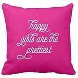 PUDA A Quote in White Script On Hot Pink Pillow Decorative Inspirational Quotes Pillow Cover Square Throw Pillow Case Cover Quotes Two Sides Zippered Pillowcase Pillow Cover 18x18 inches .