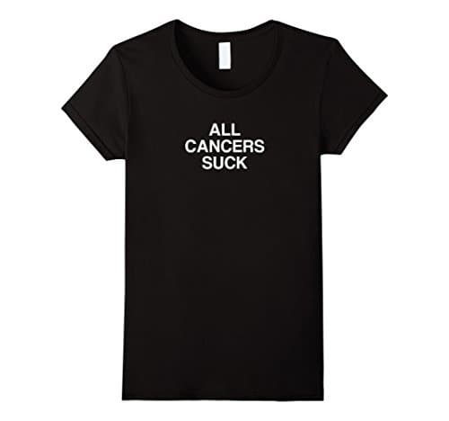 Womens All Cancers Suck Tshirt Medium Black