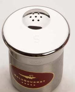 Stainless Shaker for Edible Gold Leaf Dust. For use with Item GD01