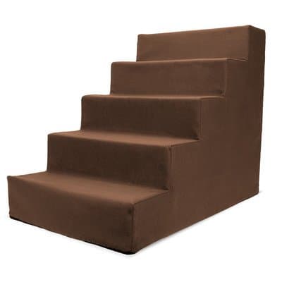 Homebase High Density Foam 5 Step Pet Stair, Brown