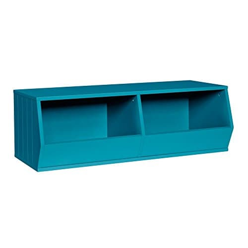 RiverRidge Kids Storage Stacker-2 Veggie Bins, Turquoise