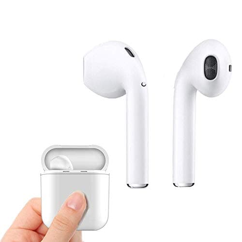 Bluetooth 4.2 Earbuds, Wireless Earbuds Bluetooth Headset, Stereo Bass Headset with Charging Box, Mini Wireless Sports Headset Stereo Sweatshirt, Bluetooth Headset Built-in HD Microphone (White)