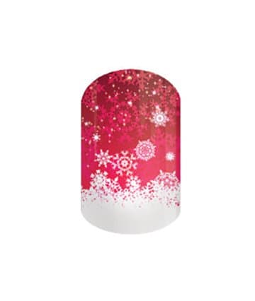 Ruby Snowfall Full Nail Decals Nail Wraps Set of 18