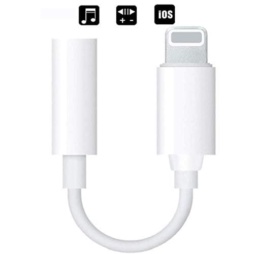 Headphone Jack Adapter 3.5mm AUX Audio for iPhone 7 /7Plus iPhone 8 /8Plus/X/Xs/Xs Max/XR Dongle to 3.5 mm Headphone Jack Adapter for iPhone Earphone Audio Connector Jack Splitter Cable Support iOS 12