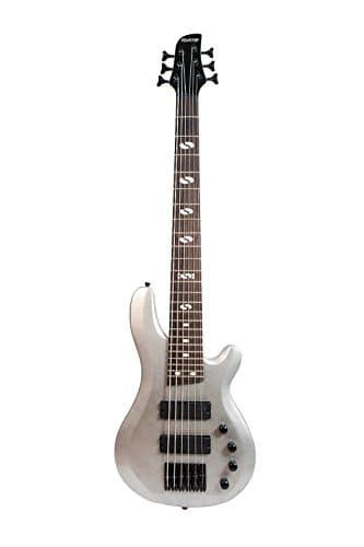 Pittsburgh 6 string Electric Bass Guitar Active Pick ups (grey)