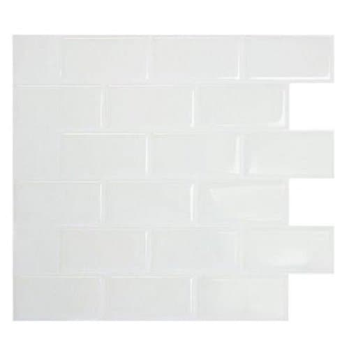 Smart Tile SM1020-6 Subway Tile (Bundle of 6), White