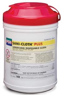 PDP Sani-Cloth Plus Large 6"X6.75" Pkg/160