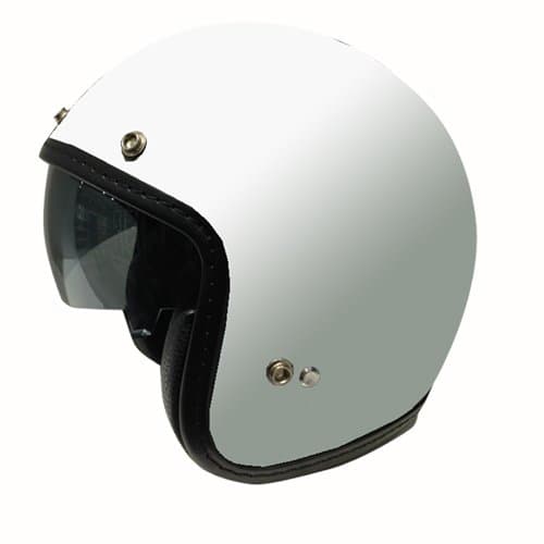 Zoan 3/4 Retro Matte White Open Face DOT Motorcycle Helmet w/ Sun Visor Medium