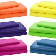 3pc Different Colors Twin XL Bed Sheet Set Solid Color Bedding Accessories Deep Pocket