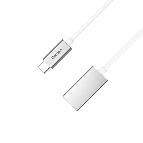 Dorten Compact USB-C [USB 3.1] [male] to USB 3.0 [female] 0.5 feet wired aluminium adapter for Apple New MacBook 12 inch, Chromebook Pixel, Nexus 5X / 6P, and other Type-C supported devices - Silver
