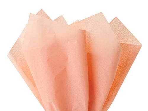 Tissue Paper Squares, Bulk 10 Sheets, Premium Gift Wrap and Art Supplies for Birthdays, Holidays, or Presents by Feronia packaging, Large 15 Inch x 20 Inch Made in USA (Peach)