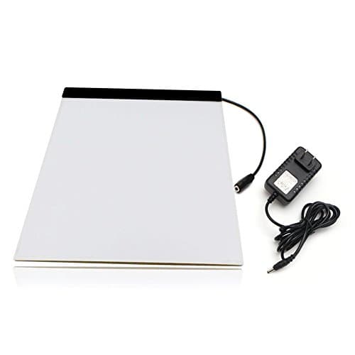 UNIHA A4 LED Artist Thin Art Stencil Board Light Box Tracing Drawing Board(12V without USB cable)