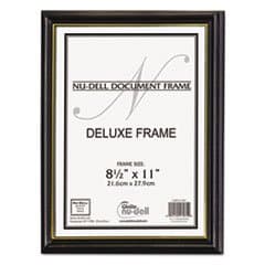 (6 Pack Value Bundle) NUD17081 Deluxe Wood Document Frame, Plastic Face, 8-1/2 x 11, Black