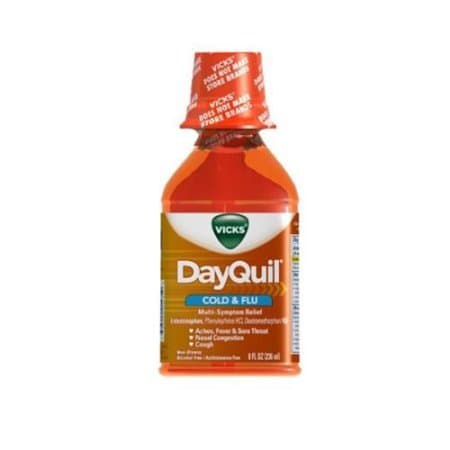 Vicks Dayquil Cold & Flu Relief Liquid 8 oz (Pack of 2) WLM