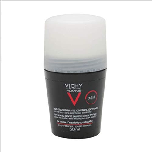 Vichy Homme 72h intense control roll-on deodorant Maximum soft antiperspirant protection for men perfect to be all day without sweating the best option for you 50ml