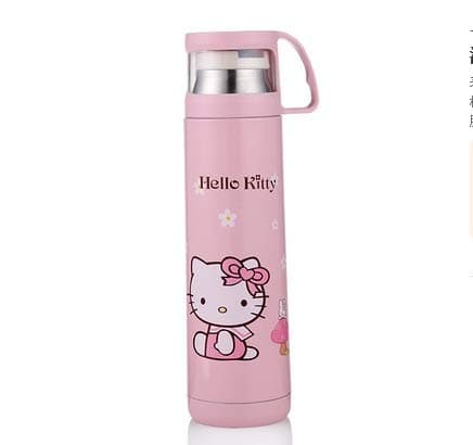 NLHPB Vacuum Cute Cartoon Creative Hello Kitty KT Cat Mug Stainless Steel Portable Female Student Children Water Bottle Kettle Insulation cup (Color : Pink, Size : 280ml)