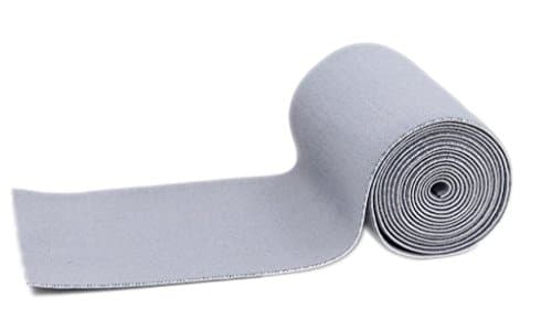 XuanKun Soft Comfortable Sewing Elastic, Gray, 10Ft x 1.5-inch