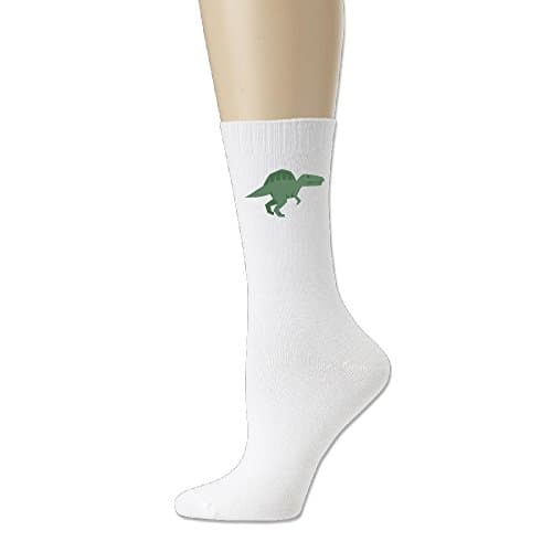 Dinosaur Hot Crew Cotton Blend Ankle Sock White