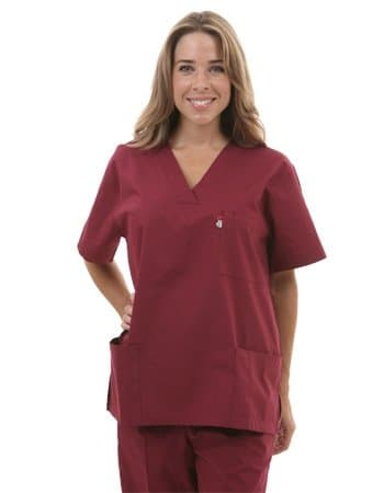Unisex Solid Scrub Top - (3) Pockets Style# A100 (On Sale) (Black,2X-Large)