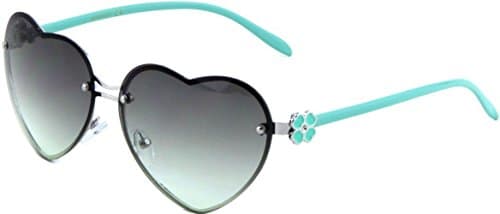 Primrose Heart Shaped Sunglasses (Aqua, black)