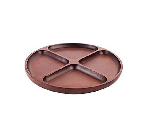 Solid wood partitioned fruit and fruit plate Creative wooden household tea tray Hotel wooden tray snack tray,B-2