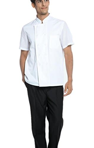 XinAndy Men's Summer Chef Coats Back sweat mesh
