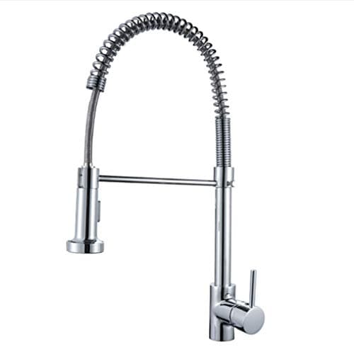 GROHES Professional Kitchen Sink Mixer Tap With Pull Out Hose,pull Down Spray Swivel Spring Spout Mixer Chrome Faucet