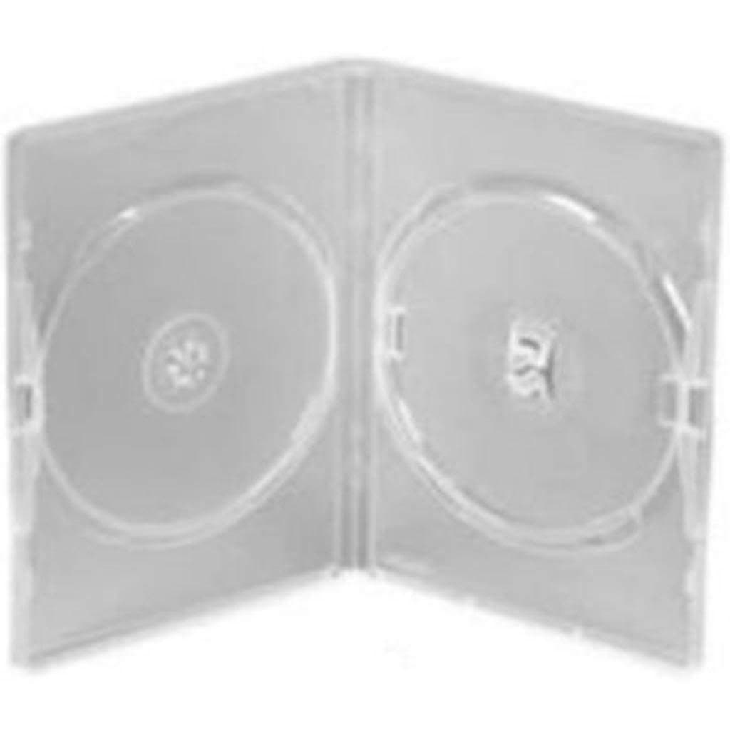 Media Replication 50 X Genuine Amaray Double Face on Face DVD Clear Case 14mm Spine - Pack of 50