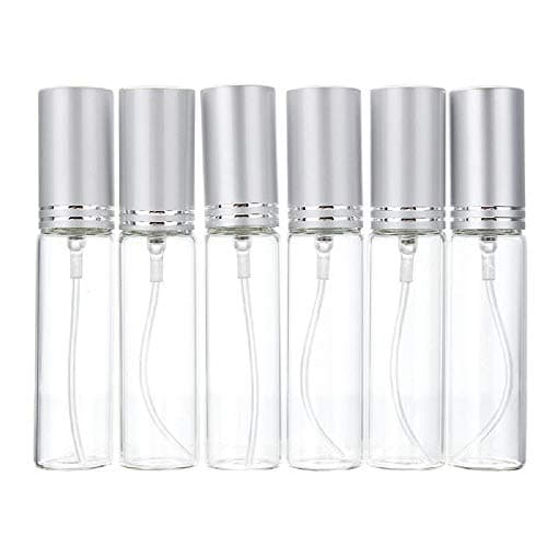 20pcs 5ml/10ml Mini Empty Aluminum Glass Atomizer Bottle Spray Container for Travel Portable Refillable Perfume (10ml)