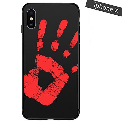 Anrri iphone X thermal Case,Magical Color Changing Thermal Sensor Fluorescent Thermal Heat Induction Matte Back Case