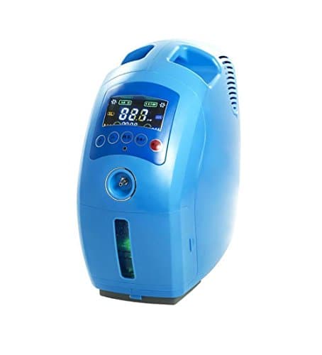 JD Oxygen Concentrator - Portable Oxygen Concentrator Air Purifier Oxygen Machine Generator Output 2-9L/Min Adjustable - Blue - Home/Car Available Health Care