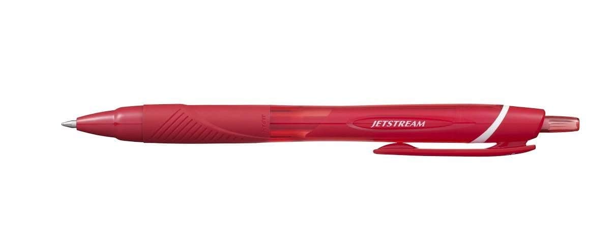 UNI-BALL JETSTREAM SXN-150-07 RETRACTABLE ROLLERBALL PEN [Pack of 3] Red Barrel with Red Ink