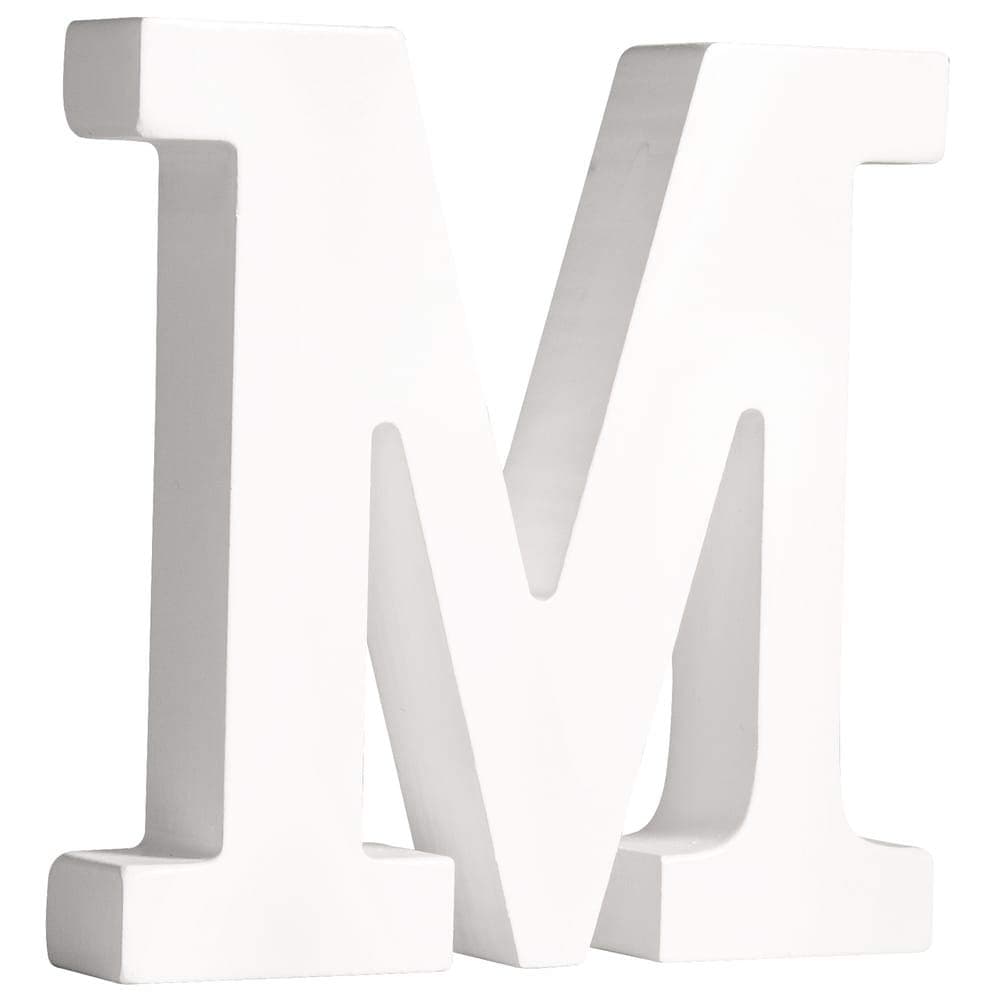 Rayher 62664000 MDF Letter"M", White, 11 cm, 2 cm Thick