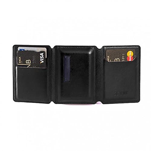SEYVR Micro USB Leather Wallet - Black Phone Charger For Android