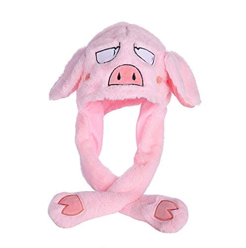 Funny Plush Bunny Hat Kpop Idols Moving Rabbit Ear Hat Cute Pop Up Ears Hat Toys Gift