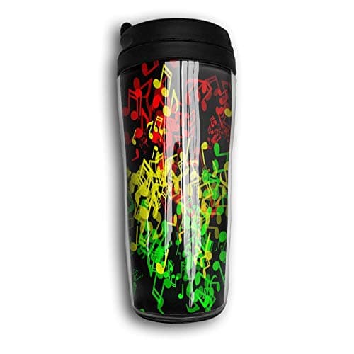 Mortimer Gilbert Rasta Reggae Music ELements Premium Travel Cups Coffee Mug With Lid