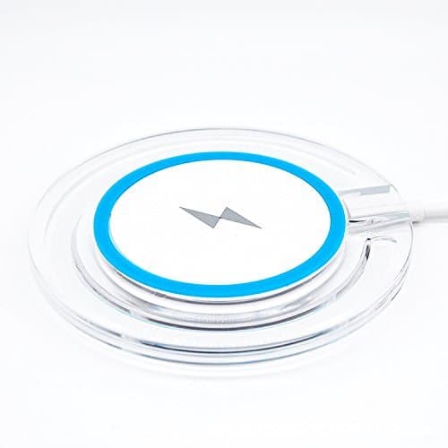 Wireless Charger KAIFA Fast Wireless Charging Pad Stand for iPhone X, iPhone 8/ 8 Plus Fast Wireless Charger Cell QI for Samsung Galaxy S8 / S8 Plus / S7 / Note 8 Edge/Note 5 S6 Edge (Round-White)