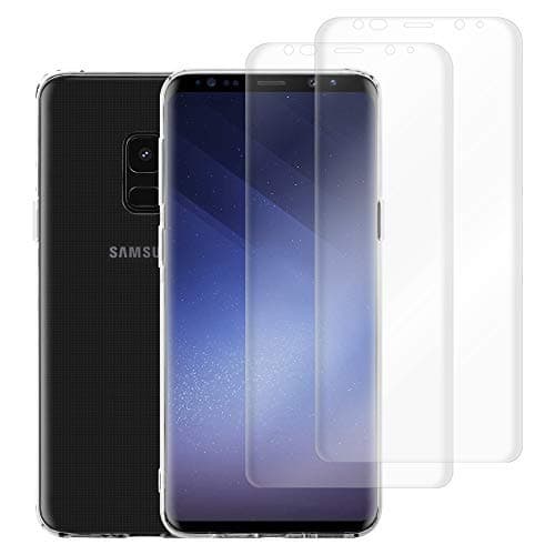 [3 in 1] for Samsung Galaxy S9 Screen Protector – Aspear High-Quality Transparent Clear [Ultra Thin] Crystal Clear Case & Screen Protector (Bubble Free) – Clear Soft Silicone TPU Soft Phone Bumper and Screen Protector Film