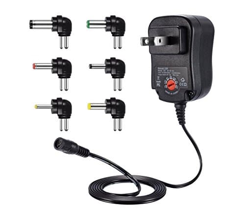 AC/DC Adapter,Hibro 3-12V Adjustable Switching Power Supply Selectable Adapter with Micro USB Plug 30W DC Converter for Household Electronics (Adapter)