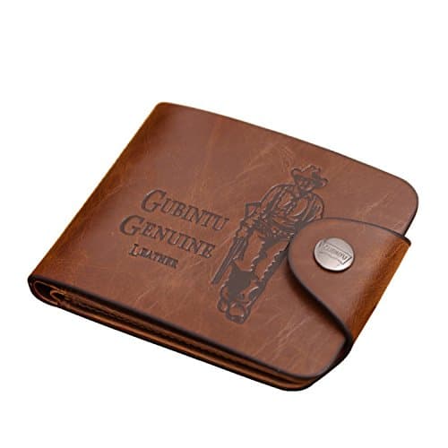 Men's RFID Barrier Leather Doka Double High Capacity Double Fold Wallet
