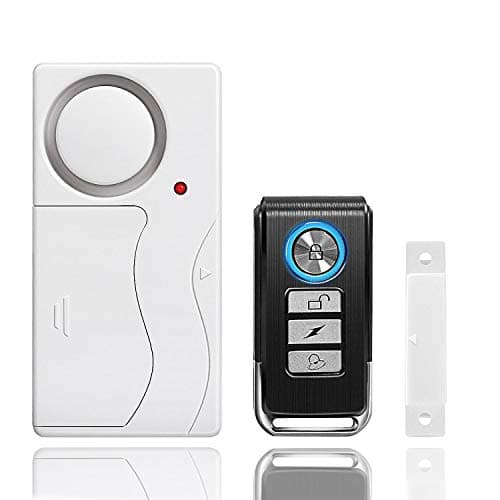 1 Set Wireless Anti-Theft Remote Control Door and Window Security Alarm, Contact Sensor Alarm, Interior Pool Door Alarm, Entry Chime,Fridge Door Open Alarm for Kid Safety