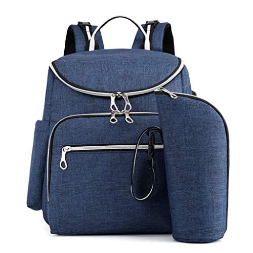 WooCo Three-piece Suit Changing Bag Backpack Baby Maternity Diaper Bag Large Capacity Multi-Function Waterproof Insulated Travel Tote for Mom & Dad