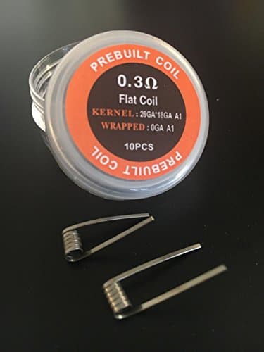 Super Juggernaut Taiji Staple Staggered Flat Prebuilt coils Heating wire 10pcsFlat coil
