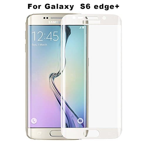 [Touching]Curved Samsung Galaxy S6 Edge+ (S6 Edge Plus not for normal S6 EDGE)) Tempered glass Screen Protector, Premium Fully Original Curved Screen Guard For Galaxy S6 EDGE Plus[White]