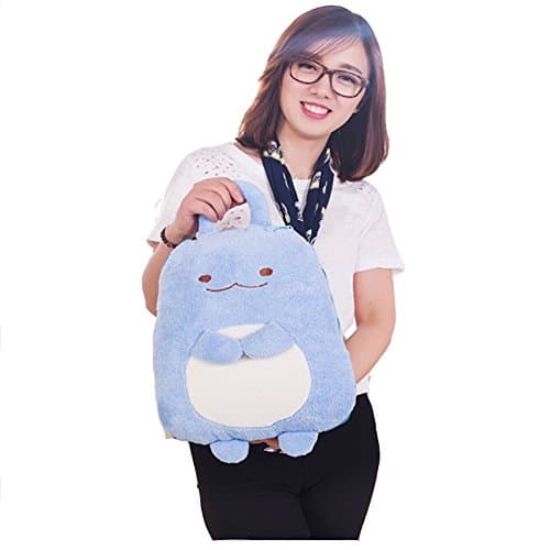 Aommos Best Soft Decorative Throw Pillow Blanket Set ,2 In 1 Plush Stuffed Animal Toys Quilt Patterns ,Travel Neck Pillow for Adult and Chlid (Blue)