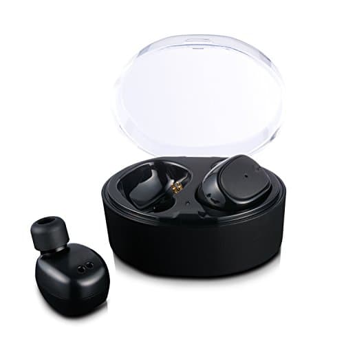 Bluetooth Headphones True Stereo Bluetooth Headset with Charging Box IPX5 Sweatproof Wireless Earbuds Bluetooth V4.2 Earphones Built-in Mic for iPhone iPad, Smartphones Tablets, Laptop