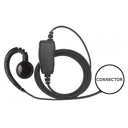1-Wire Swivel Mic Large Speaker + Inline PTT for Vertex EVX-S24 Radios